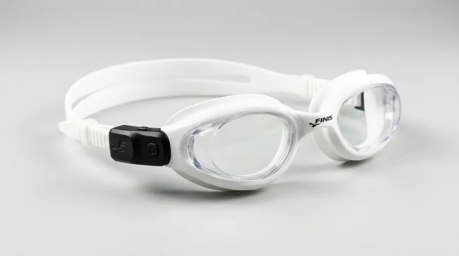 FINIS Smart Goggles with removable side-mounted HUD Smart Coach module